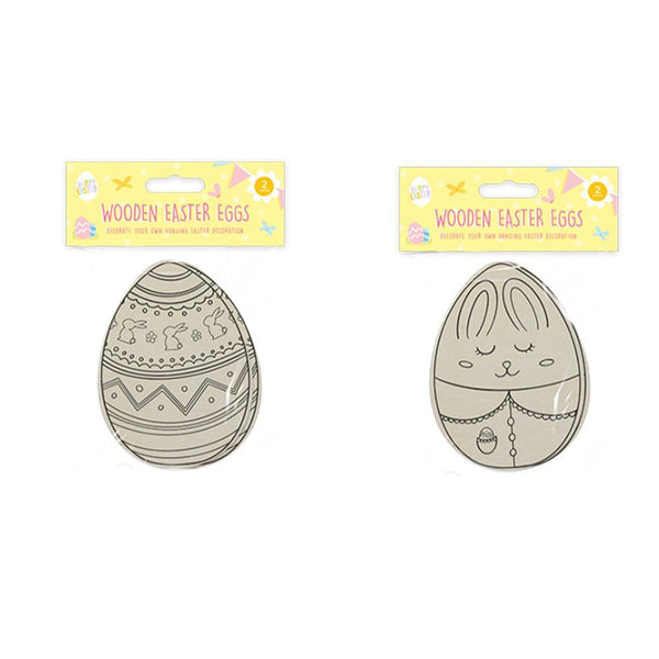 Hoppy Easter Wooden Hanging Easter Eggs | Pack of 2 - Choice Stores