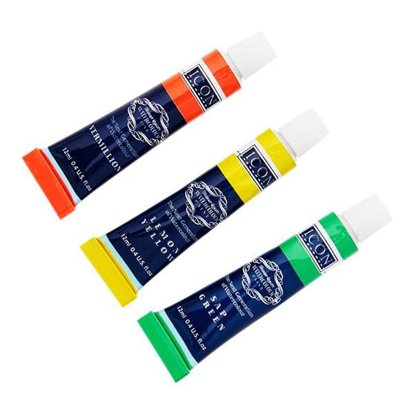 Icon Art & Craft Superior Quality Watercolour Paints | 12 x 12ml - Choice Stores