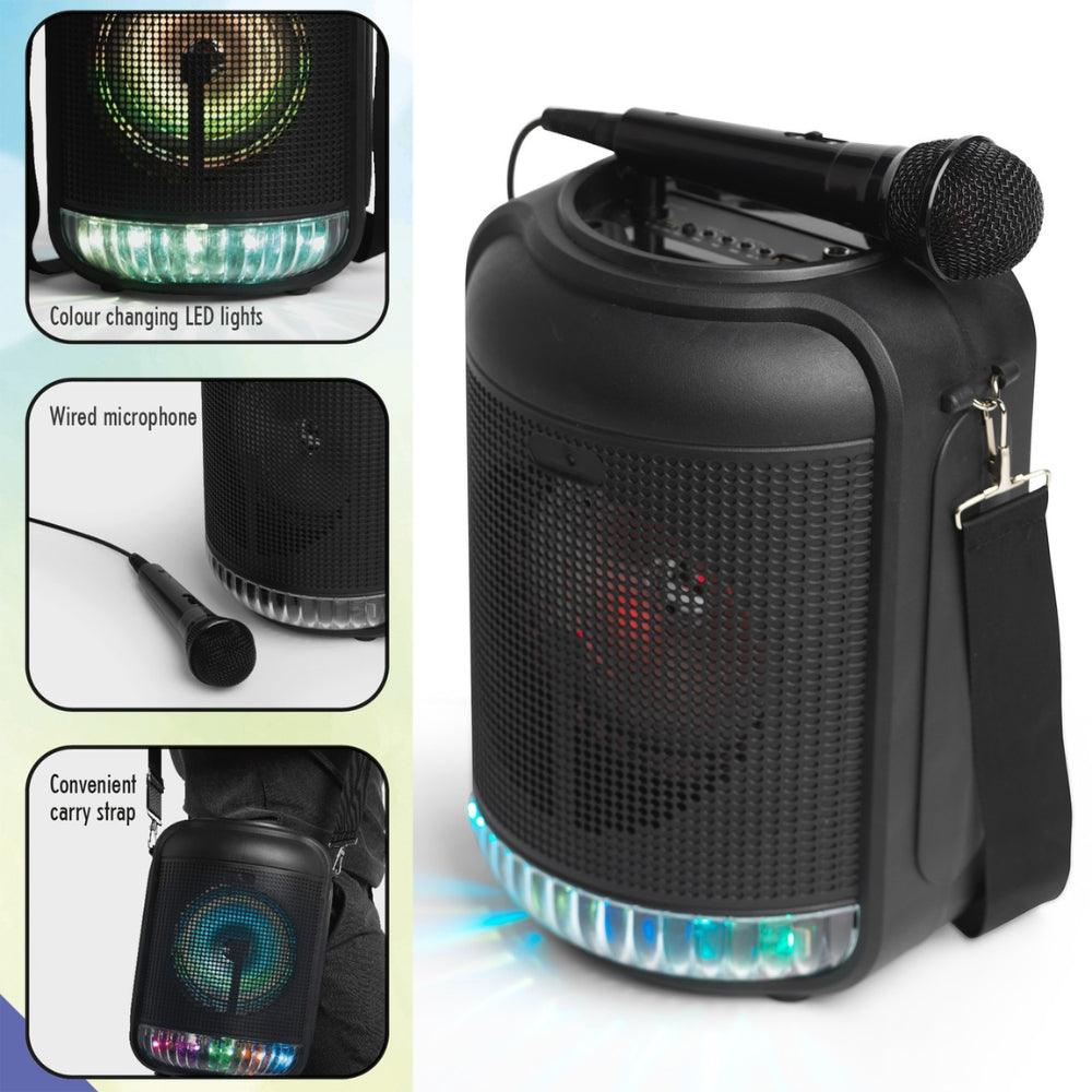 Intempo LED Bluetooth Party Speaker with Wired Microphone | 50W - Choice Stores