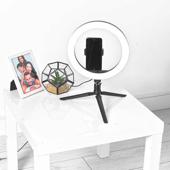 Intempo | Sync Desktop Selfie Light Ring Stand with Phone Holder - Choice Stores