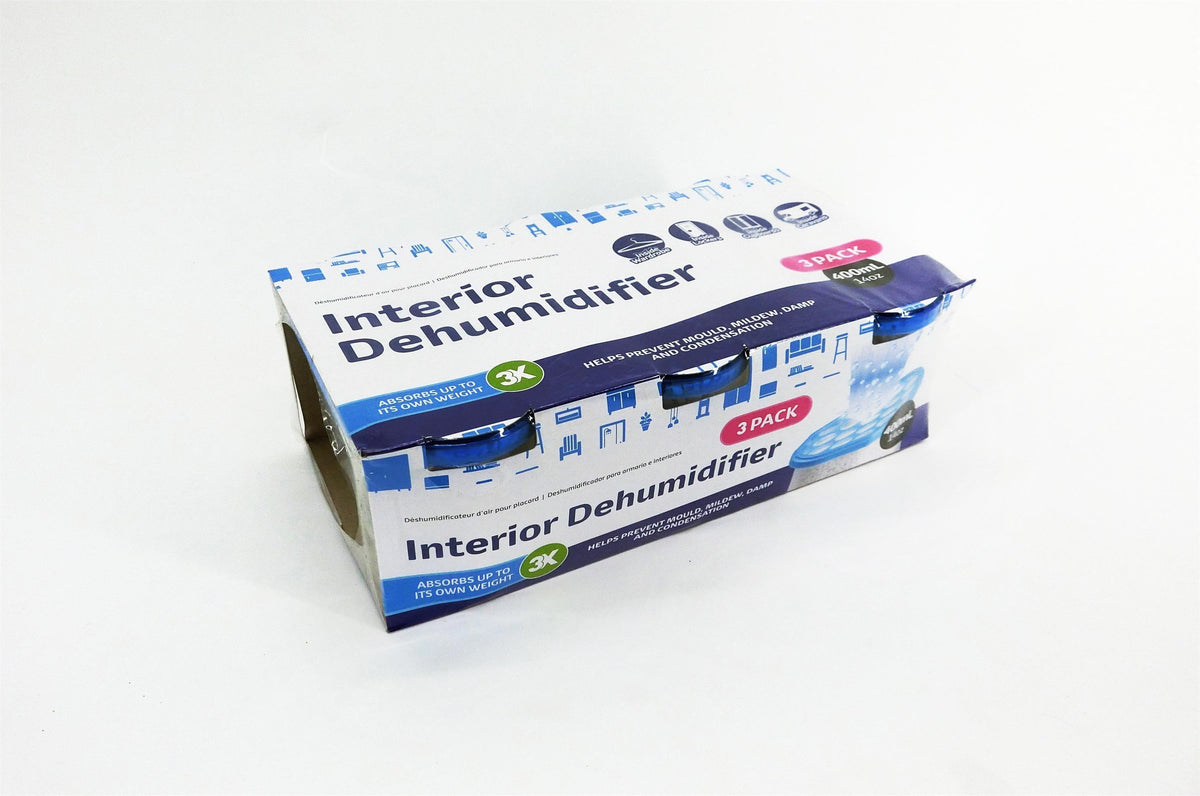 Interior Dehumidifier | Pack of 3 | Helps Prevent Damp, Mildew, Mould - Choice Stores