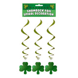 Irish Foil Shamrock Hanging Spiral Decoration | 3 Piece - Choice Stores