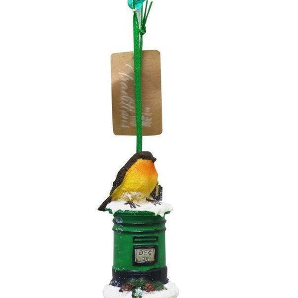 Irish Postbox and Robin Hanging Decoration - Choice Stores