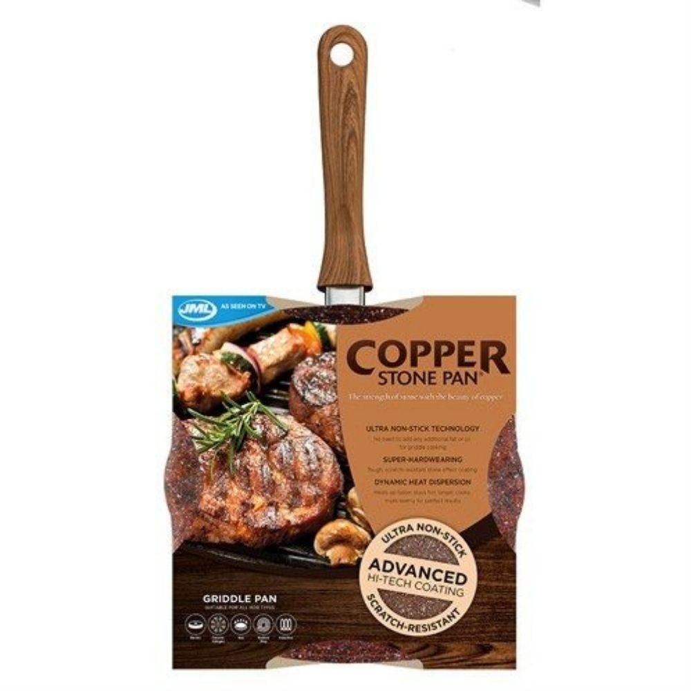 JML Non Stick Copper Stone Griddle Pan | 28cm - Choice Stores
