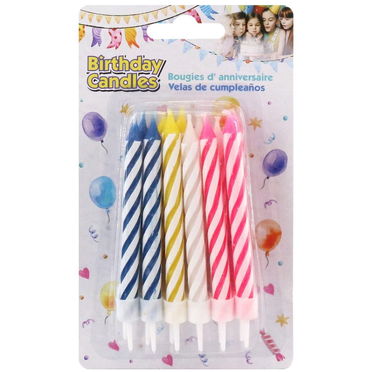 Jumbo Party Candles 12pk | Assorted Colours - Choice Stores