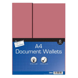 Just Stationery A4 Document Wallets | Pack of 6 - Choice Stores