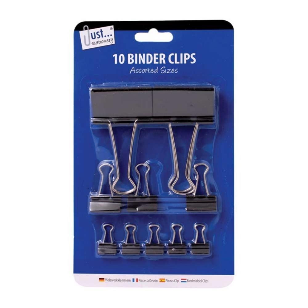 Just Stationery Binder Clips | 10 Pack - Choice Stores