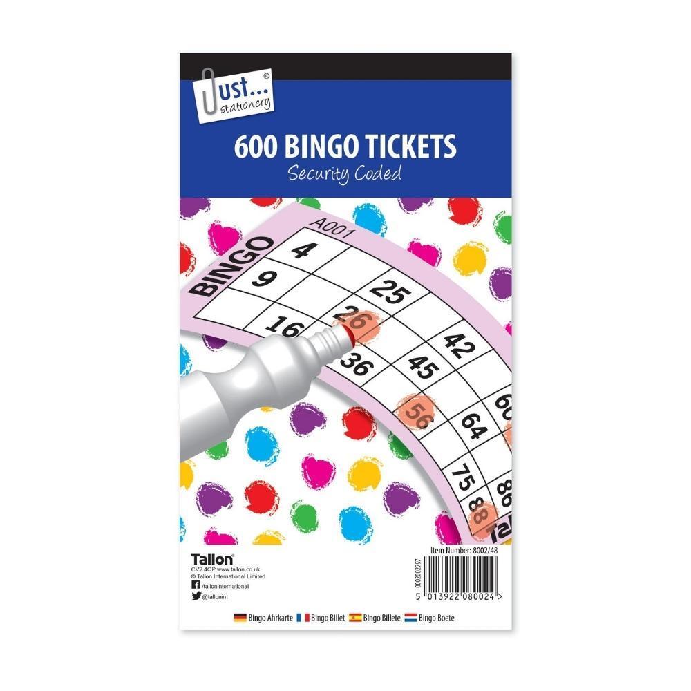 Just Stationery Bingo Tickets | 600 Tickets - Choice Stores