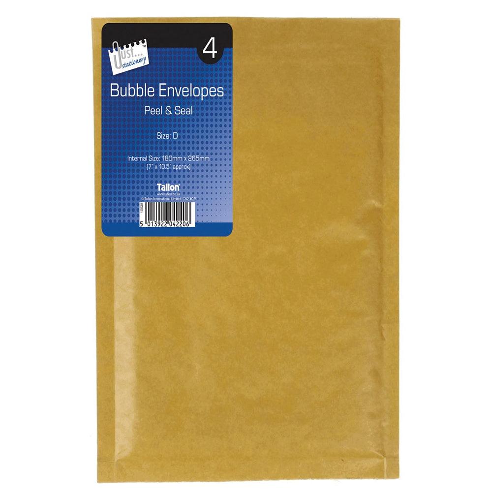 Just Stationery Bubble Envelopes Size D | Pack of 4 - Choice Stores
