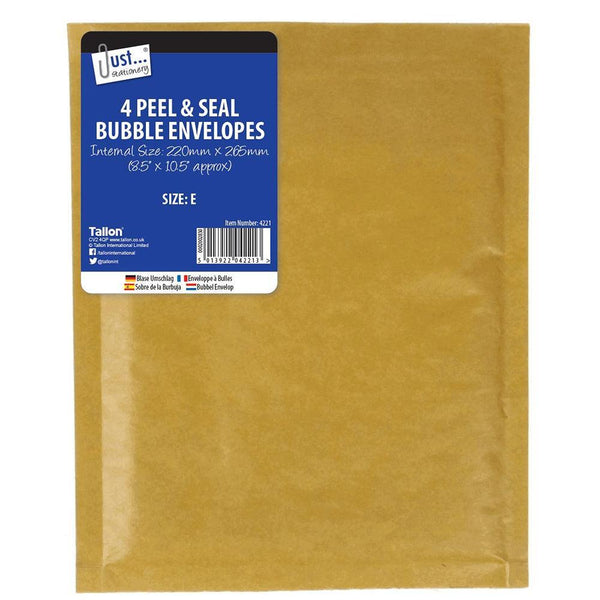 Just Stationery Bubble Envelopes Size E | Pack of 4 - Choice Stores