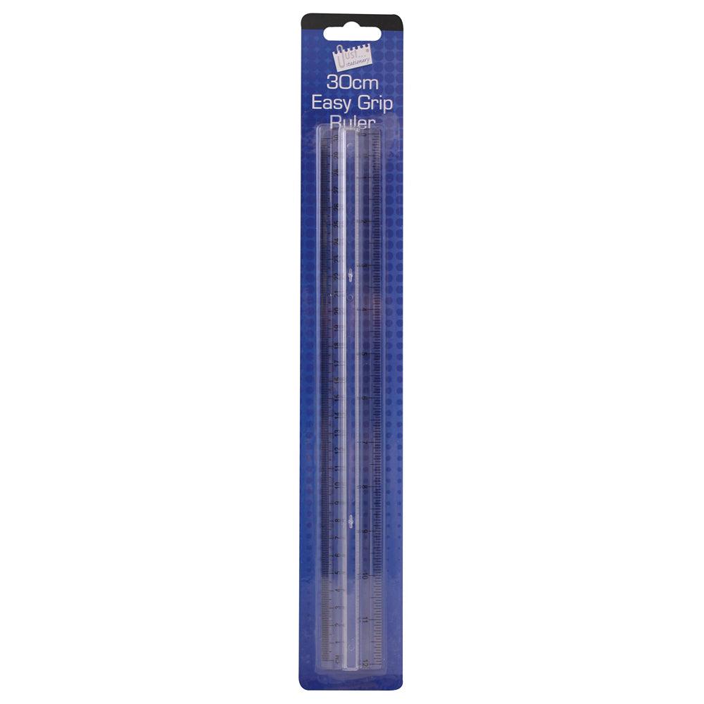Just Stationery Clear Easy Grip Ruler | 30cm - Choice Stores