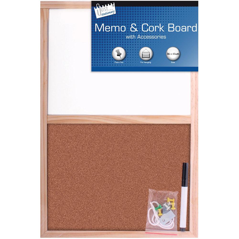 Just Stationery Cork Memo Board | Stylish & Practical Memo Board - Choice Stores