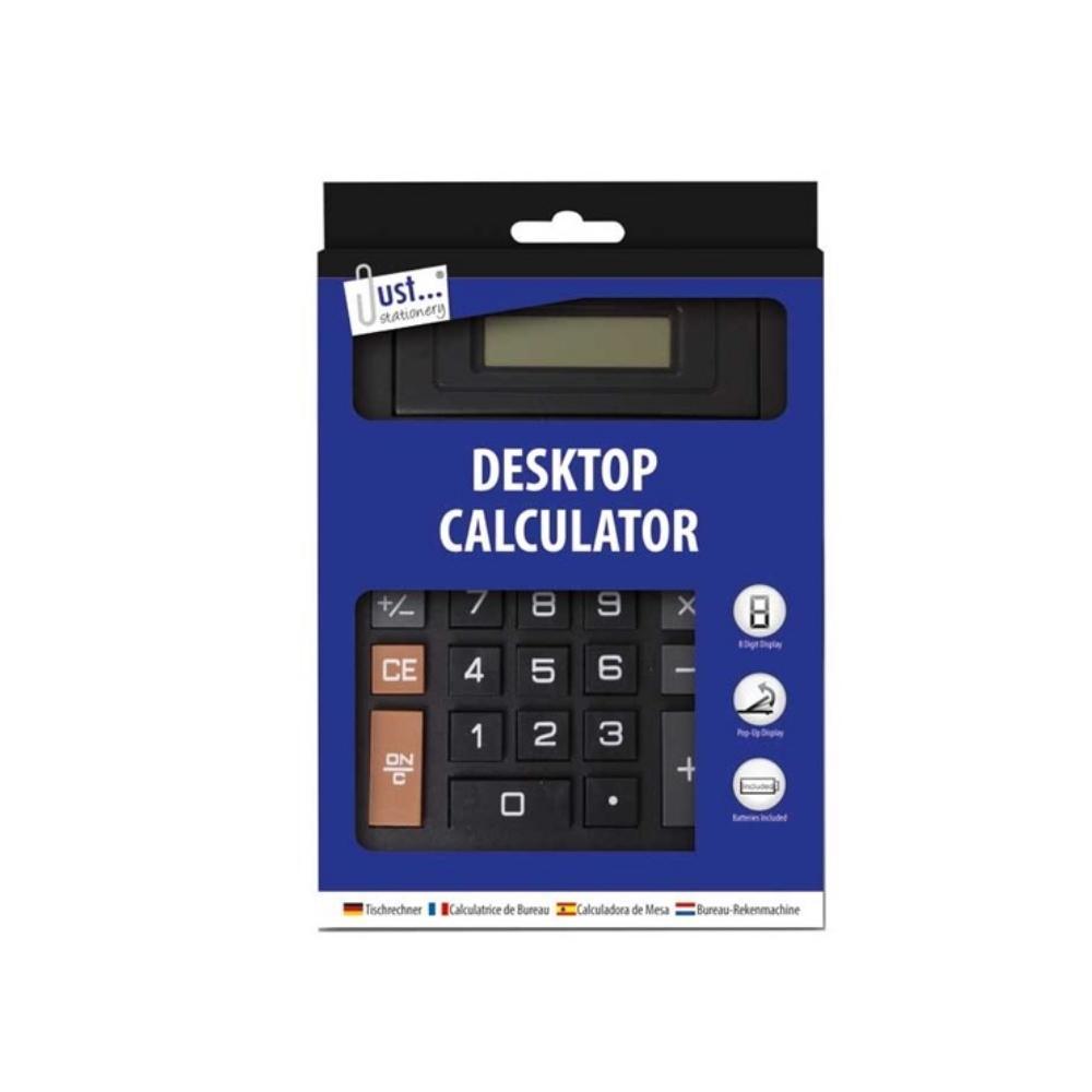 Just Stationery Desktop Black Calculator - Choice Stores