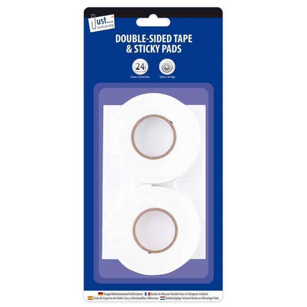 Just Stationery Double Sided Tape & Sticky Pads | 24 Pack - Choice Stores