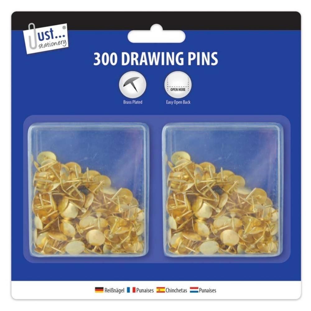 Just Stationery Drawing Pins | 300 Pins - Choice Stores