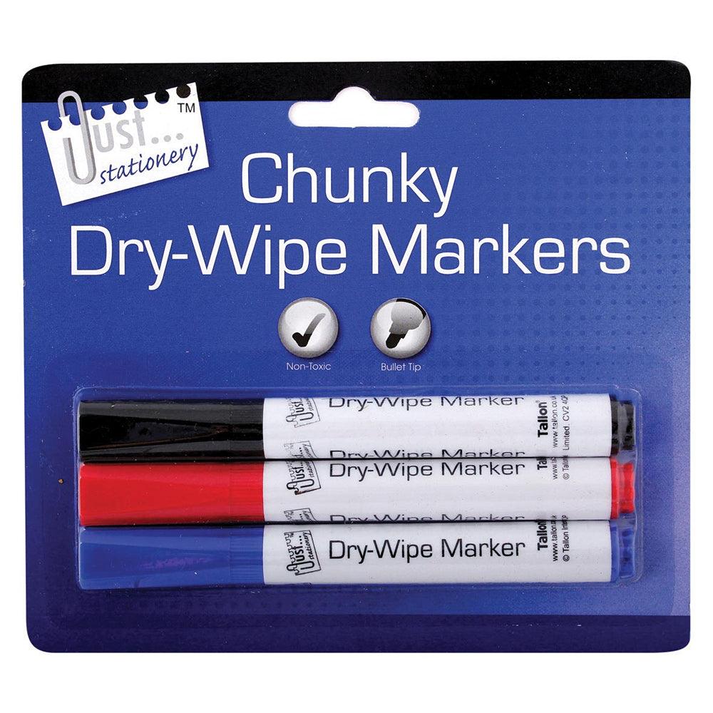 Just Stationery Dry Wipe Markers White | Pack of 3 - Choice Stores