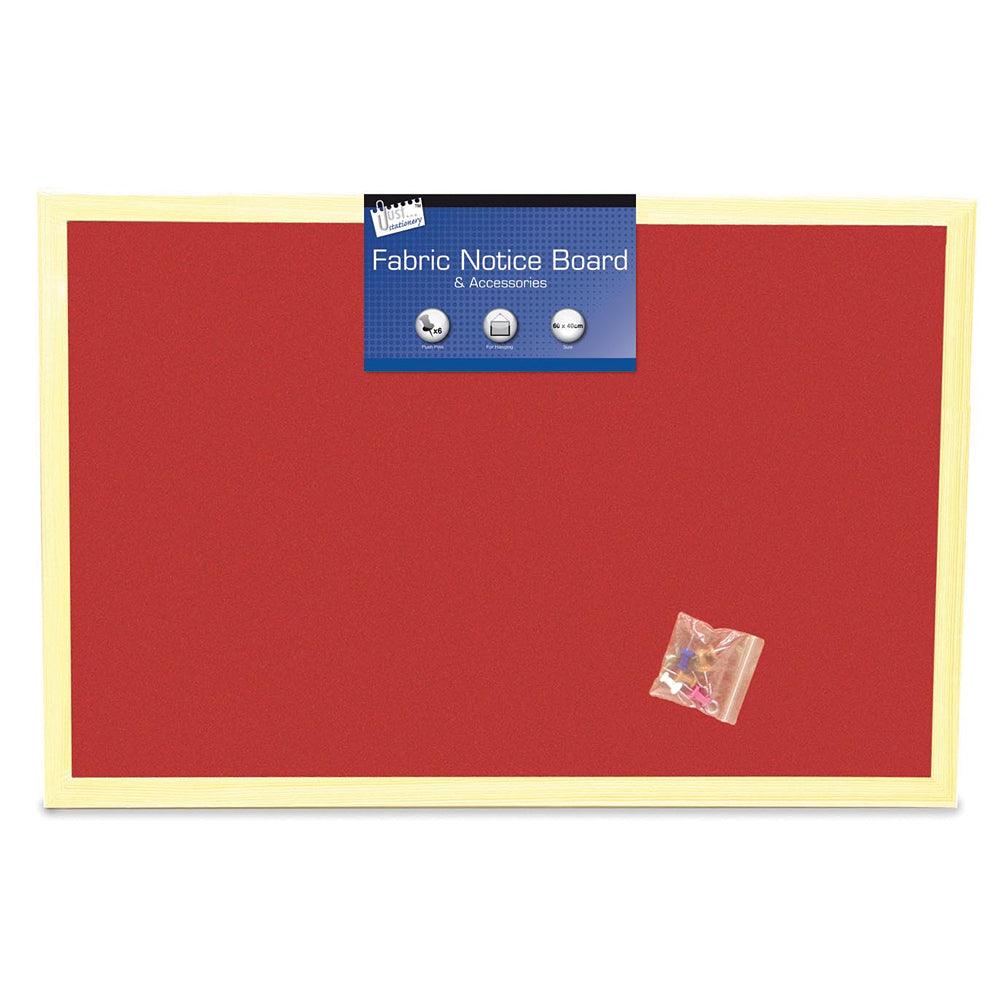 Just Stationery Fabric Notice Board | 60 x 40cm - Choice Stores