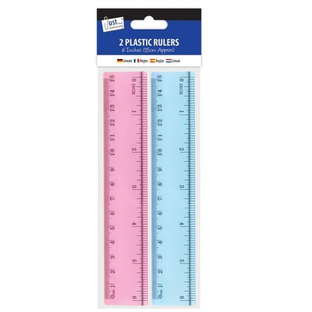 Just Stationery Plastic Rulers | 2 Pack - Choice Stores