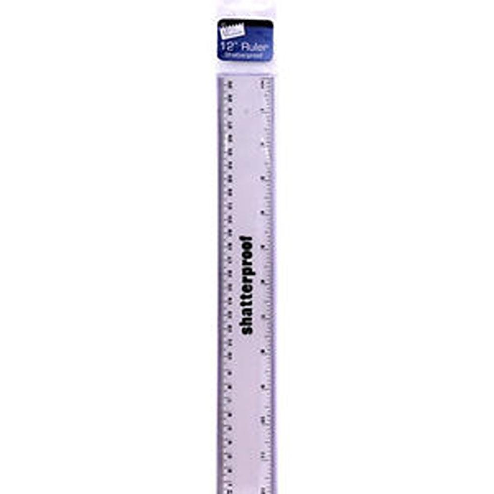 Just Stationery Shatterproof Ruler | 12 Inch - Choice Stores