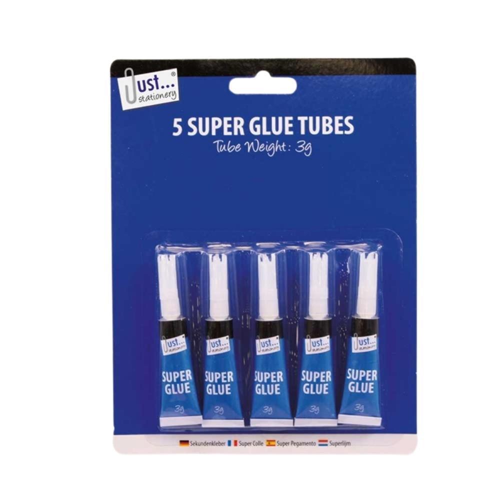 Just Stationery Super Glue Tubes | 5 Pack - Choice Stores