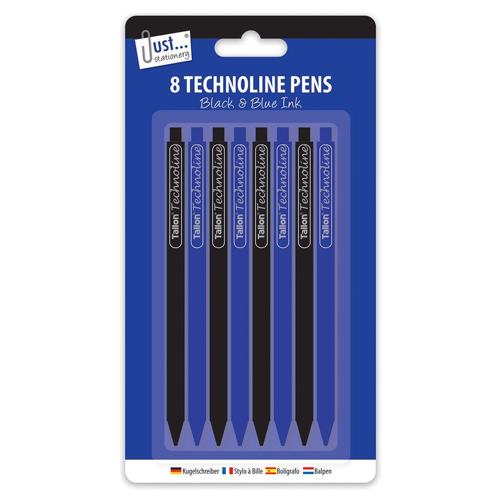 Just Stationery Technoline Pens | Pack of 8 - Choice Stores