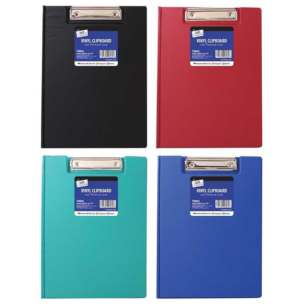 Just Stationery Vinyl Clipboard with Cover | Assorted Colours - Choice Stores