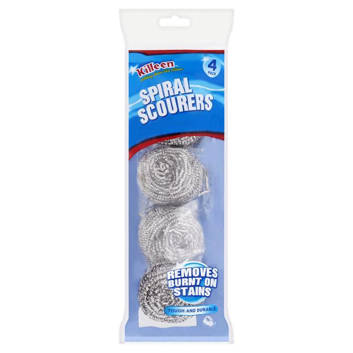Killeen 4 pack spiral scourers. Removes burnt of stains - Choice Stores