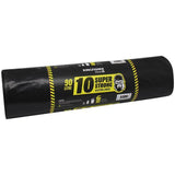 Kingfisher 10 pack black super strong dustbin liners with 90 litre capacity - Choice Stores