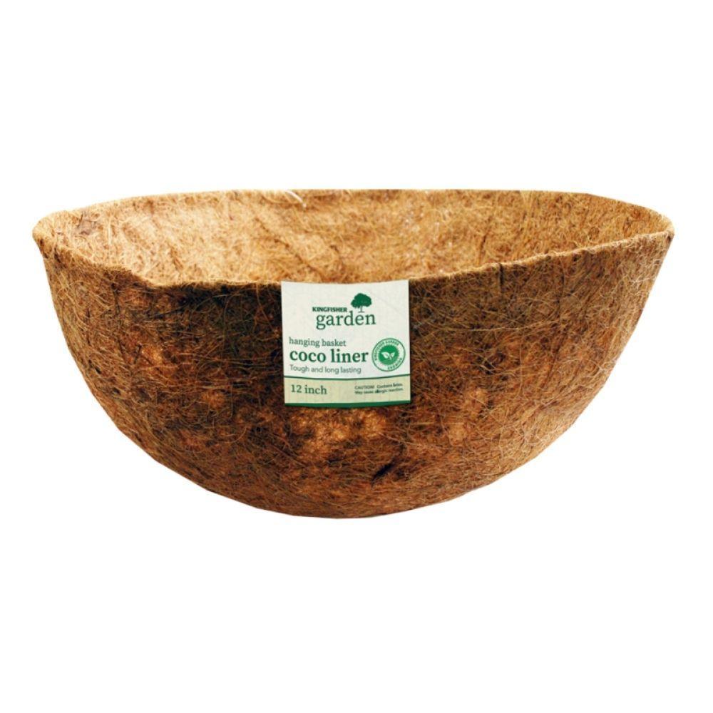 Kingfisher Bowl Shaped Coco Hanging Basket Liner | 12inch - Choice Stores