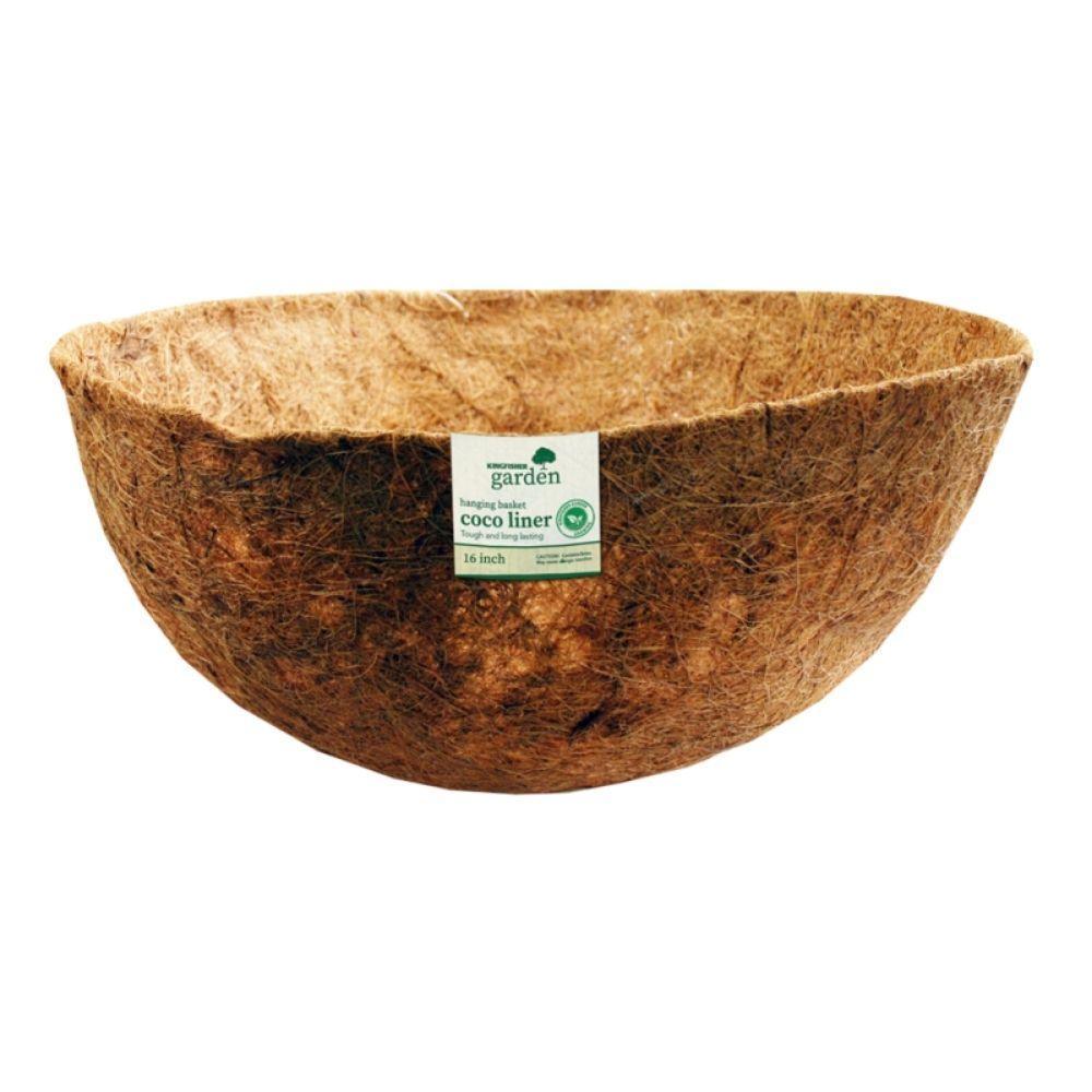Kingfisher Bowl Shaped Coco Hanging Basket Liner | 16inch - Choice Stores