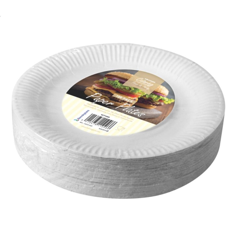 Kingfisher Catering Disposable Paper Plates | 100 Pack - Choice Stores