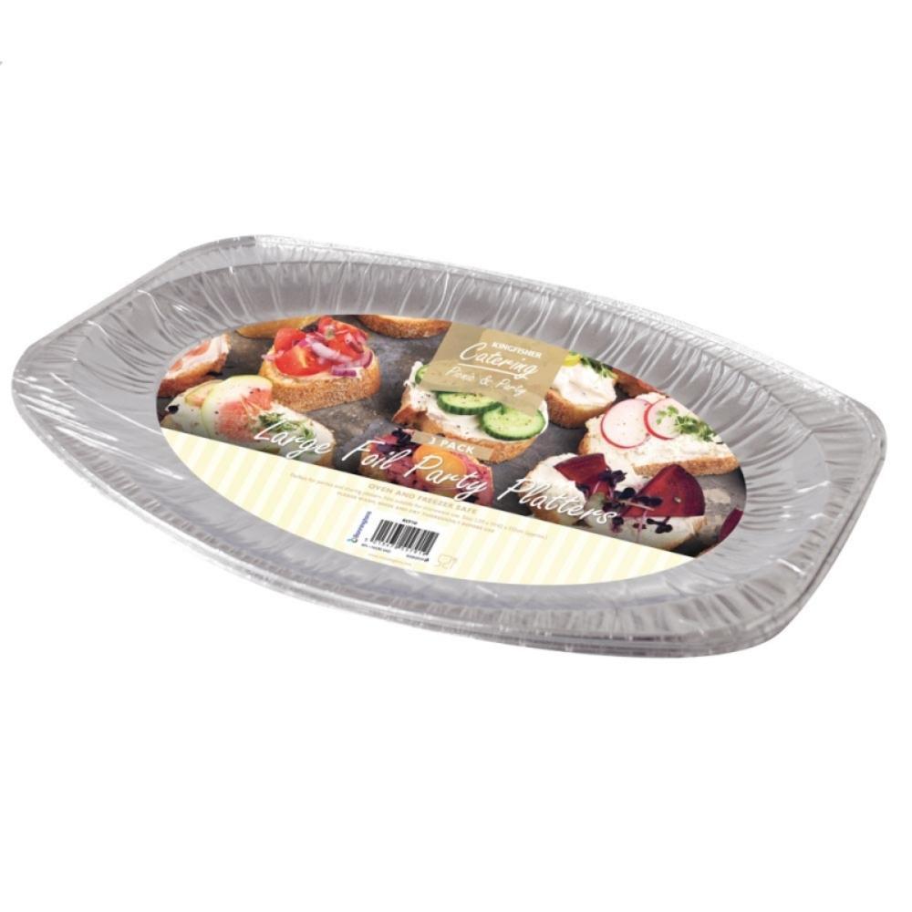 Kingfisher Catering Foil Platters | 3 Pack - Choice Stores