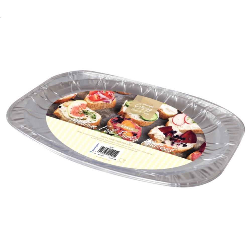 Kingfisher Catering Medium Foil Platters | 2 Pack - Choice Stores