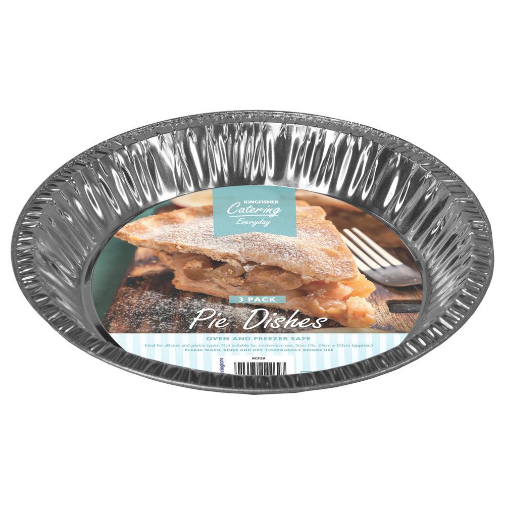 Kingfisher Catering Round Foil Pie Dishes | 3 Pack - Choice Stores