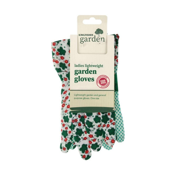 Kingfisher Ladies Lightweight Polka Dot And Floral Gloves - Choice Stores