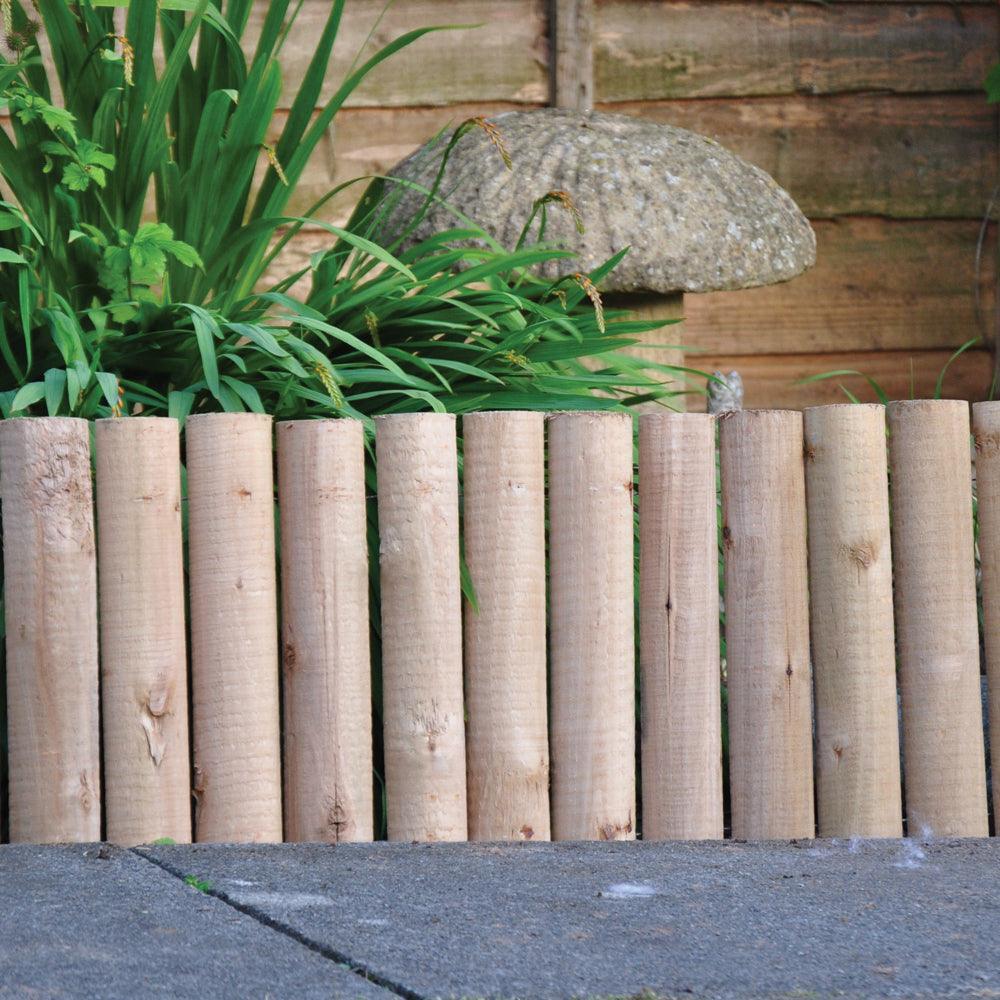 Kingfisher Log Roll Garden Edging | 30cm (12in) - Choice Stores