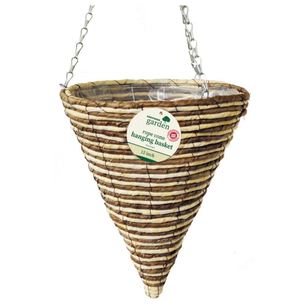 Kingfisher Rope Cone Hanging Basket | 12inch - Choice Stores