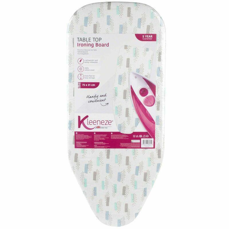Kleeneze | Table Top Ironing Board With Cotton Cover | 73 x 41 x 15 cm - Choice Stores