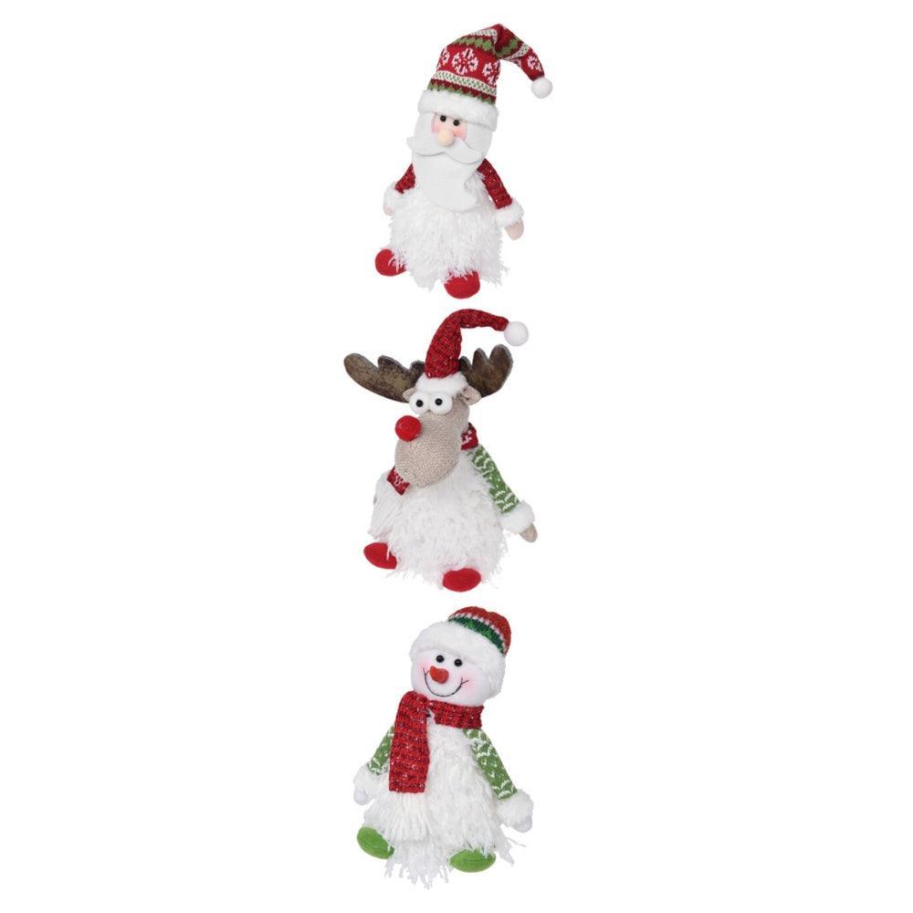 LED Battery Operated Soft Christmas Plush Figure with Knitted Hat | Assorted - Choice Stores