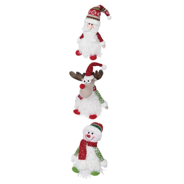 LED Battery Operated Soft Christmas Plush Figure with Knitted Hat | Assorted - Choice Stores
