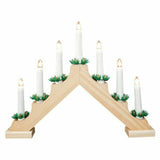 LED Candle Bridge 7pc Wood Timer | 40 x 30cm - Choice Stores