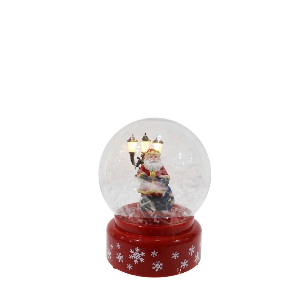 LED Light Up Musical Santa Snow Globe | Battery Operated | 18 cm - Choice Stores