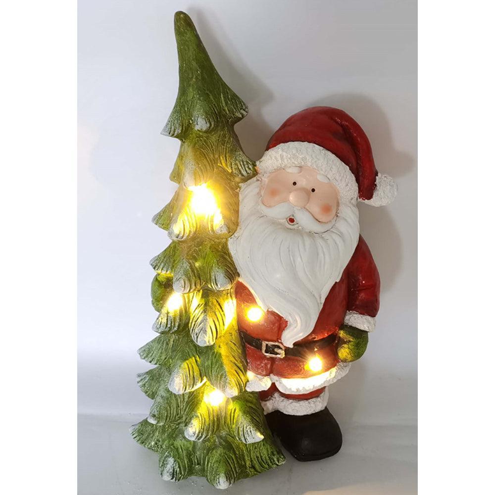 LED Santa With Tree Ceramic Decoration - Choice Stores