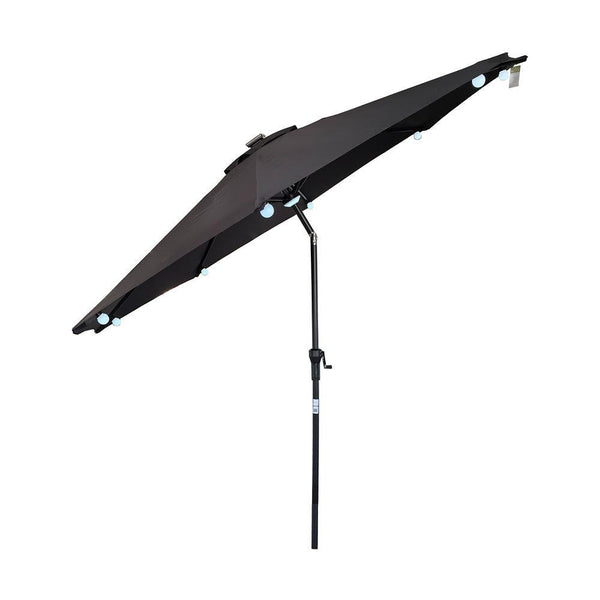 Lifestyle Living Charcoal Grey Octagonal LED Crank & Tilt Parasol | 3m - Choice Stores