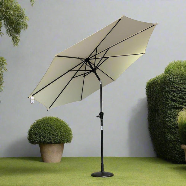 Lifestyle Living Cloud Cream Octagonal Crank & Tilt Parasol | 3m - Choice Stores
