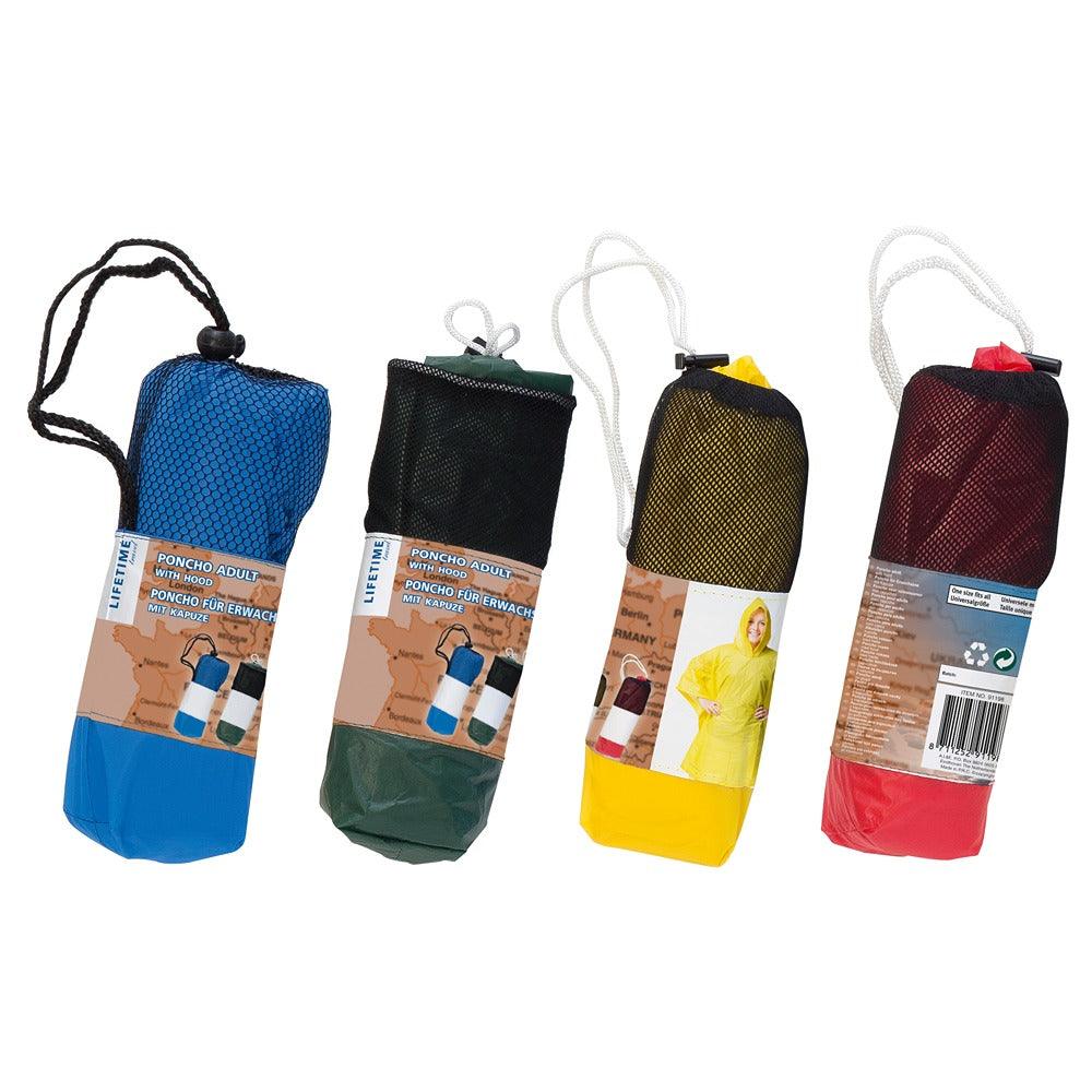 Lifetime Travel Adult Poncho | 4 Assorted Colours | 100 x 130 cm - Choice Stores