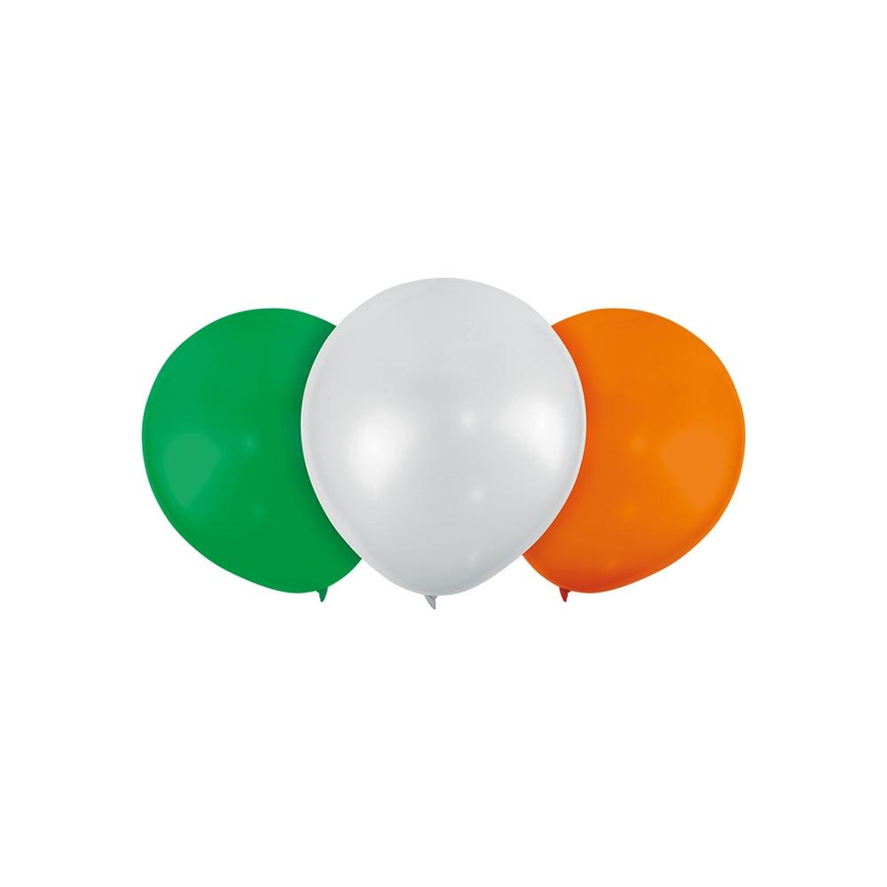 Lucky Land St. Patrick&#39;s Day Tricolour Balloons | 12 Pack - Choice Stores