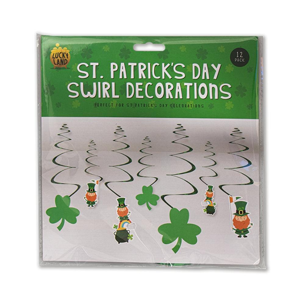 Lucky Land St Patricks Day Swirl Decorations | Pack of 12 - Choice Stores