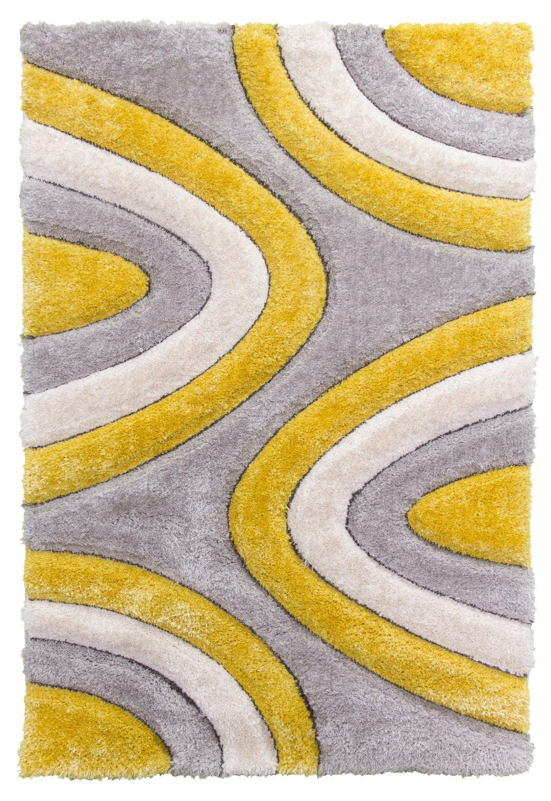 Luxus Ripple Yellow Rug - Choice Stores