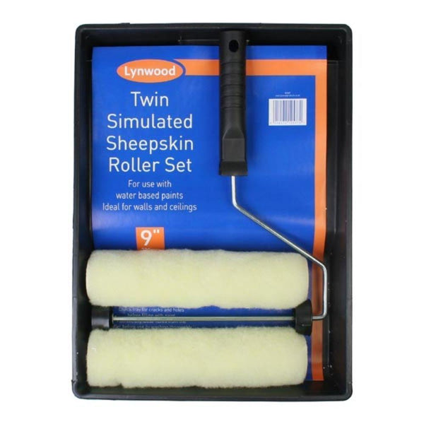 Lynwood Twin Simulated Sheepskin Roller Set | 9in - Choice Stores